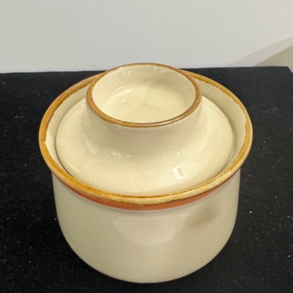 Vintage hand painted JI Stonecrest Andre Ponche Creamer and Sugar Bowl w/Lid Set - Picture 6 of 10